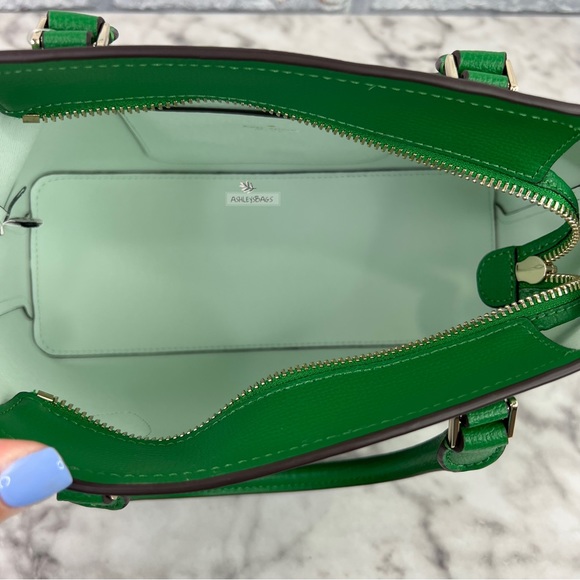 Kate Spade Darcy Small Satchel Crossbody In Green Bean - Picture 8 of 12